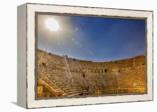 Ancient Roman Amphitheater, Jerash, Jordan.-William Perry-Framed Premier Image Canvas