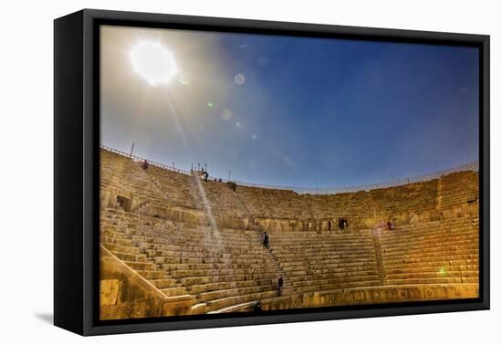 Ancient Roman Amphitheater, Jerash, Jordan.-William Perry-Framed Premier Image Canvas