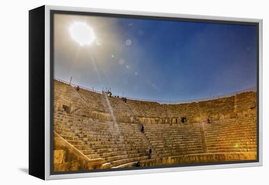 Ancient Roman Amphitheater, Jerash, Jordan.-William Perry-Framed Premier Image Canvas