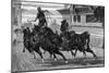 Ancient Roman Charioteer Driving Four Horses-null-Mounted Art Print