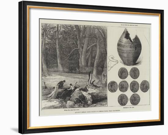 Ancient Roman Coins Found in Cobham Park, Near Gravesend-null-Framed Giclee Print