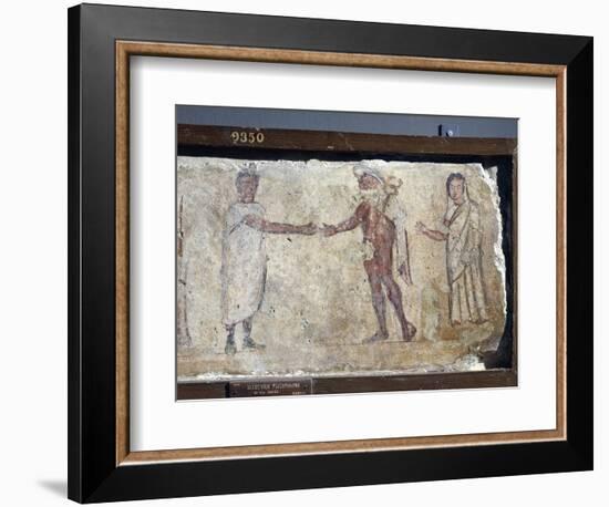 Ancient Roman Fresco Representing Funeral Procession: with Hermes Paying Caronte-null-Framed Giclee Print