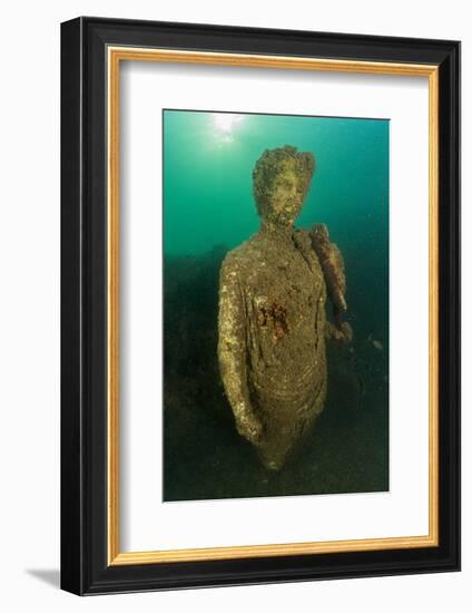 Ancient Roman statue of Antonia minor, Naples, Italy-Franco Banfi-Framed Photographic Print