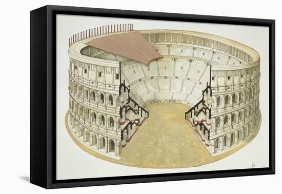 Ancient Rome, Rome Colosseum-null-Framed Premier Image Canvas