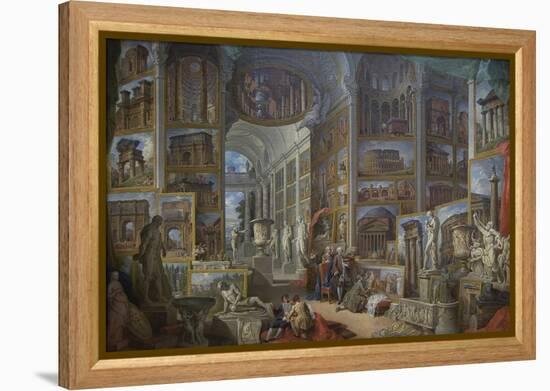 Ancient Rome-Giovanni Paolo Panini-Framed Stretched Canvas