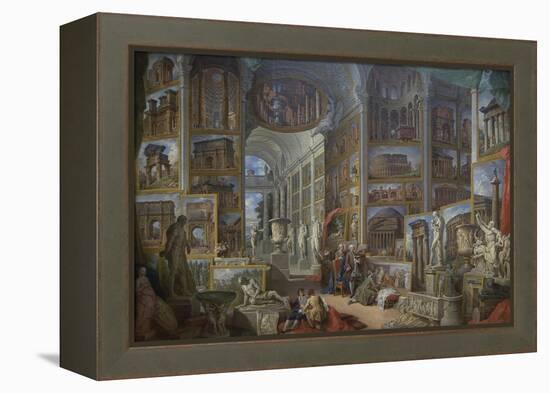 Ancient Rome-Giovanni Paolo Panini-Framed Stretched Canvas