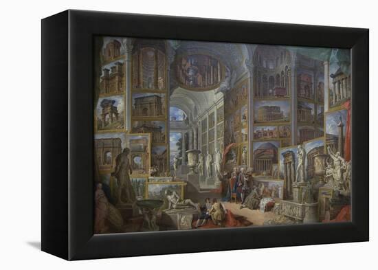 Ancient Rome-Giovanni Paolo Panini-Framed Stretched Canvas