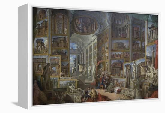 Ancient Rome-Giovanni Paolo Panini-Framed Stretched Canvas