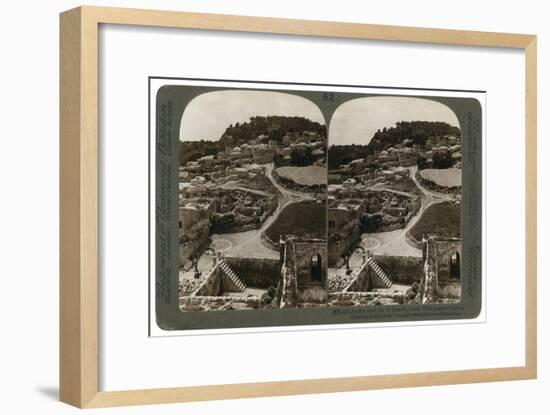 Ancient Royal City of Samaria, Where Philip Preached Christ, Looking West, Palestine, 1900-Underwood & Underwood-Framed Giclee Print