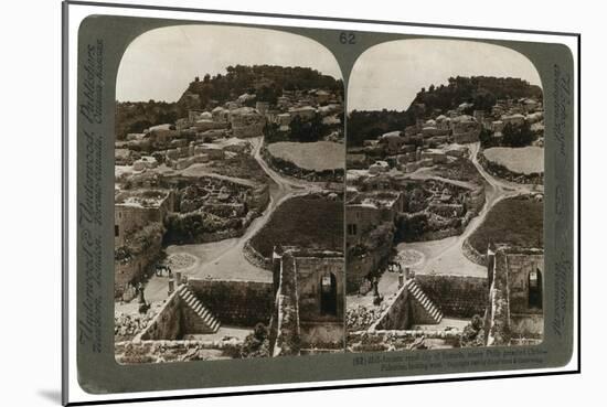 Ancient Royal City of Samaria, Where Philip Preached Christ, Looking West, Palestine, 1900-Underwood & Underwood-Mounted Giclee Print