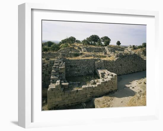 Ancient Ruins, Troy, Unesco World Heritage Site, Anatolia, Turkey, Eurasia-Ken Wilson-Framed Photographic Print