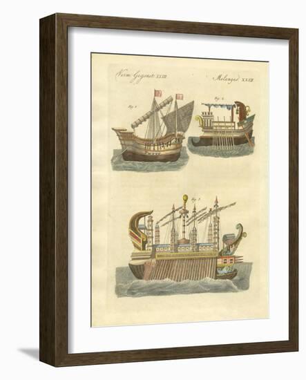 Ancient Ships-null-Framed Giclee Print