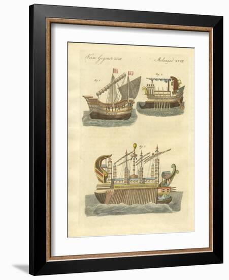 Ancient Ships-null-Framed Giclee Print