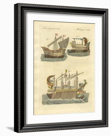 Ancient Ships-null-Framed Giclee Print