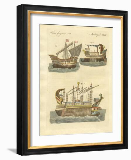 Ancient Ships-null-Framed Giclee Print