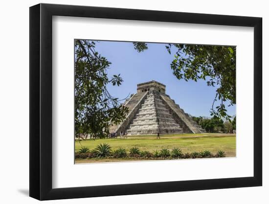 Ancient step pyramid Kukulkan at Chichen Itza, Mexico.-Jerry Ginsberg-Framed Photographic Print