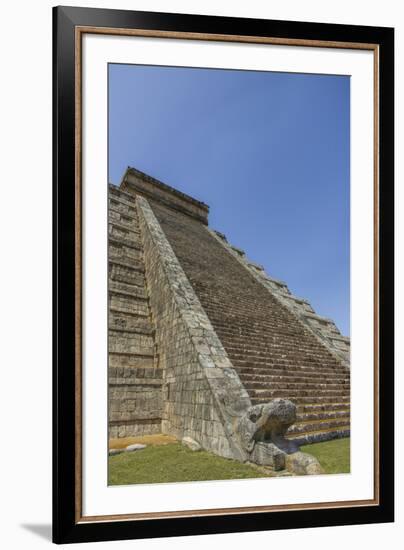 Ancient step pyramid Kukulkan at Chichen Itza, Mexico.-Jerry Ginsberg-Framed Premium Photographic Print