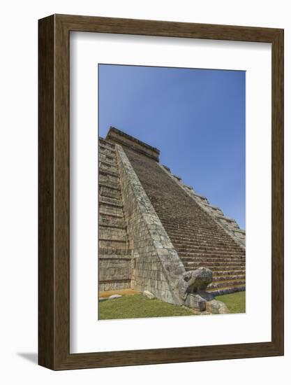 Ancient step pyramid Kukulkan at Chichen Itza, Mexico.-Jerry Ginsberg-Framed Photographic Print