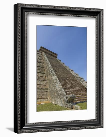 Ancient step pyramid Kukulkan at Chichen Itza, Mexico.-Jerry Ginsberg-Framed Photographic Print