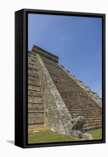 Ancient step pyramid Kukulkan at Chichen Itza, Mexico.-Jerry Ginsberg-Framed Premier Image Canvas