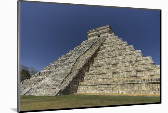 Ancient step pyramid Kukulkan at Chichen Itza, Mexico.-Jerry Ginsberg-Mounted Photographic Print