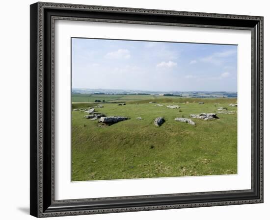 Ancient Stone Circle Dating from Around 2500 Bc, Arbor Low, Derbyshire, England-Ethel Davies-Framed Photographic Print