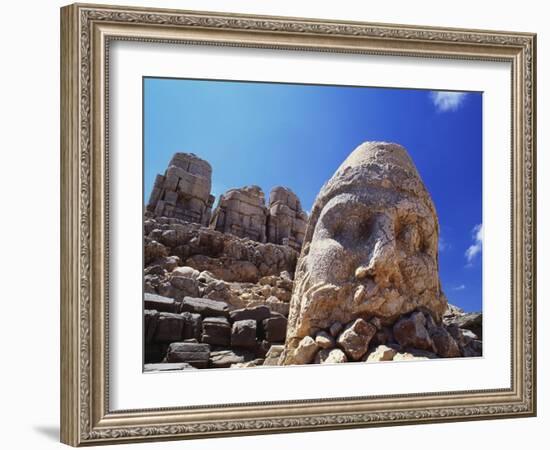 Ancient Stone Sculpture, Nemrut Dag, Turkey-Adam Woolfitt-Framed Photographic Print