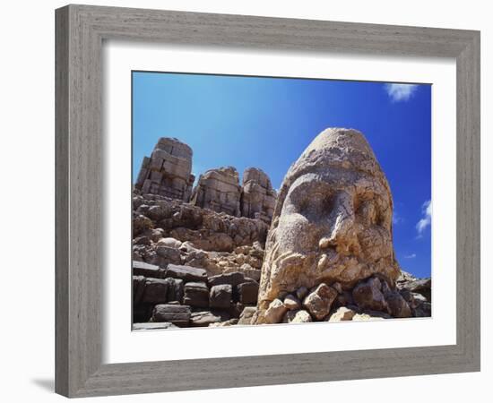 Ancient Stone Sculpture, Nemrut Dag, Turkey-Adam Woolfitt-Framed Photographic Print