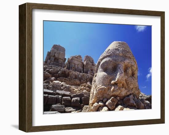 Ancient Stone Sculpture, Nemrut Dag, Turkey-Adam Woolfitt-Framed Photographic Print