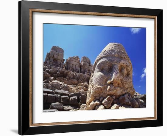 Ancient Stone Sculpture, Nemrut Dag, Turkey-Adam Woolfitt-Framed Photographic Print