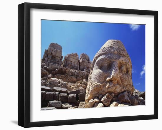 Ancient Stone Sculpture, Nemrut Dag, Turkey-Adam Woolfitt-Framed Photographic Print