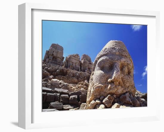 Ancient Stone Sculpture, Nemrut Dag, Turkey-Adam Woolfitt-Framed Photographic Print