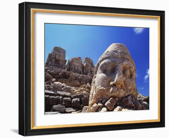 Ancient Stone Sculpture, Nemrut Dag, Turkey-Adam Woolfitt-Framed Photographic Print