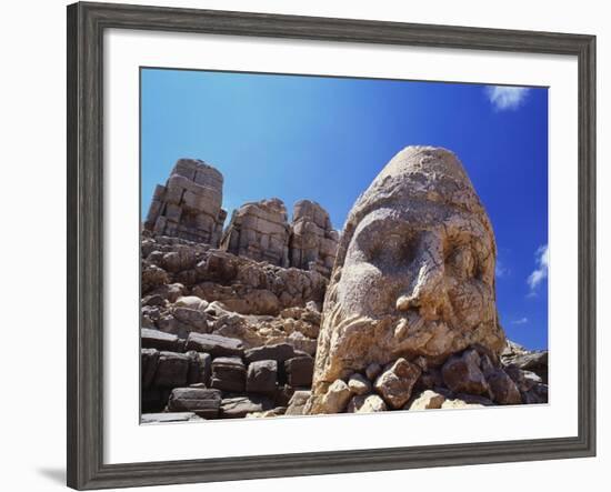 Ancient Stone Sculpture, Nemrut Dag, Turkey-Adam Woolfitt-Framed Photographic Print