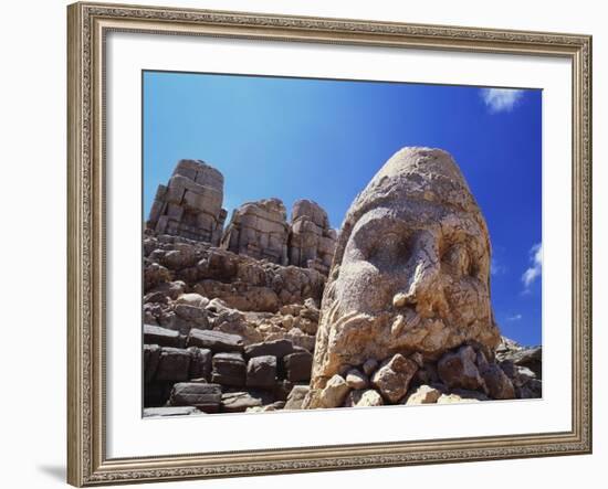 Ancient Stone Sculpture, Nemrut Dag, Turkey-Adam Woolfitt-Framed Photographic Print