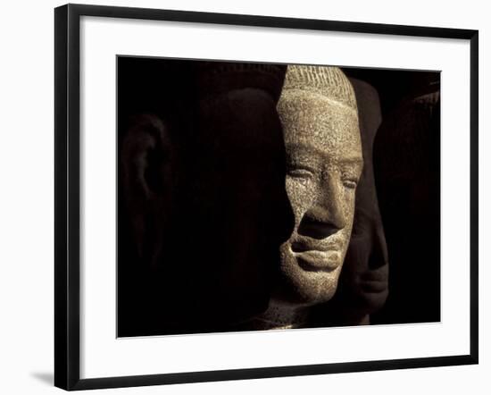 Ancient Stone Sculptures, Angkor Wat, Cambodia-Keren Su-Framed Photographic Print