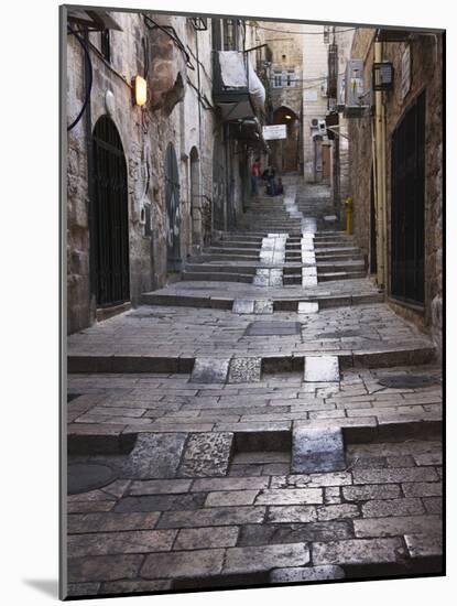 Ancient Street in the Old Town, Jerusalem, Israel-Keren Su-Mounted Photographic Print