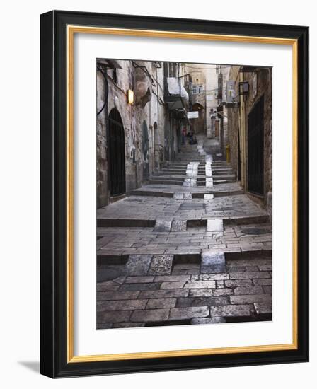 Ancient Street in the Old Town, Jerusalem, Israel-Keren Su-Framed Photographic Print