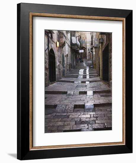 Ancient Street in the Old Town, Jerusalem, Israel-Keren Su-Framed Photographic Print