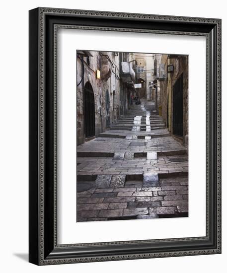 Ancient Street in the Old Town, Jerusalem, Israel-Keren Su-Framed Photographic Print
