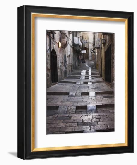 Ancient Street in the Old Town, Jerusalem, Israel-Keren Su-Framed Photographic Print