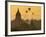 Ancient Temple City of Bagan (Pagan) and Balloons at Sunrise, Myanmar (Burma)-Peter Adams-Framed Photographic Print