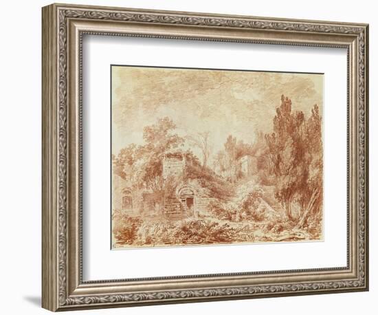 Ancient Theatre, Hadrian's Villa, Near Tivoli-Jean-Honore Fragonard-Framed Giclee Print