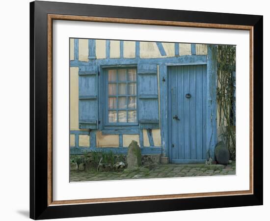 Ancient Timbered House with the Date of 1691 Carved Above Doorway, Gerberoy, Oise, Picardie, France-Tomlinson Ruth-Framed Photographic Print