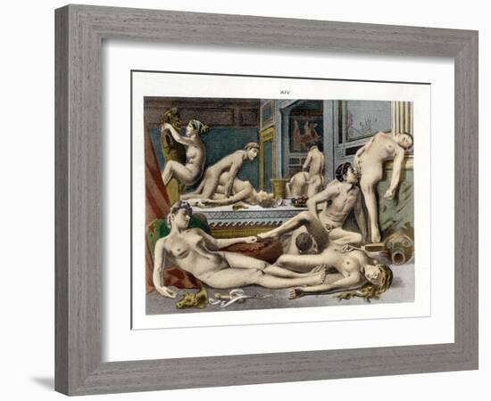 Ancient Times, from De Figuris Veneris by F.K Forberg, Engraved by the Artist, 1900-Edouard-henri Avril-Framed Giclee Print