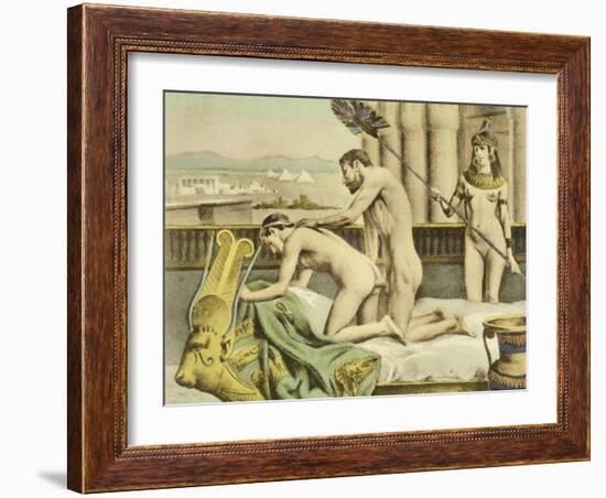 Ancient Times Plate VII from "De Figuris Veneris" by F.K Forberg-Edouard-henri Avril-Framed Giclee Print