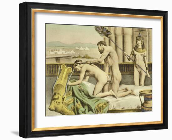 Ancient Times Plate VII from "De Figuris Veneris" by F.K Forberg-Edouard-henri Avril-Framed Giclee Print