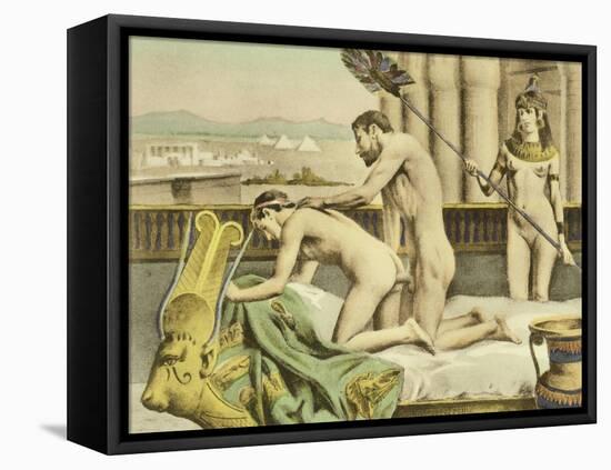 Ancient Times Plate VII from "De Figuris Veneris" by F.K Forberg-Edouard-henri Avril-Framed Premier Image Canvas