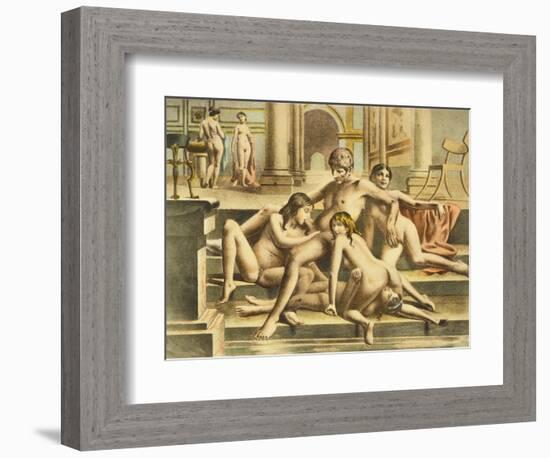 Ancient Times, Plate X of 'De Figuris Veneris' by F.K. Forberg, engraved by artist, 1900-Edouard-henri Avril-Framed Giclee Print