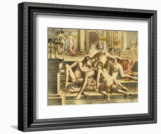 Ancient Times, Plate X of 'De Figuris Veneris' by F.K. Forberg, engraved by artist, 1900-Edouard-henri Avril-Framed Giclee Print